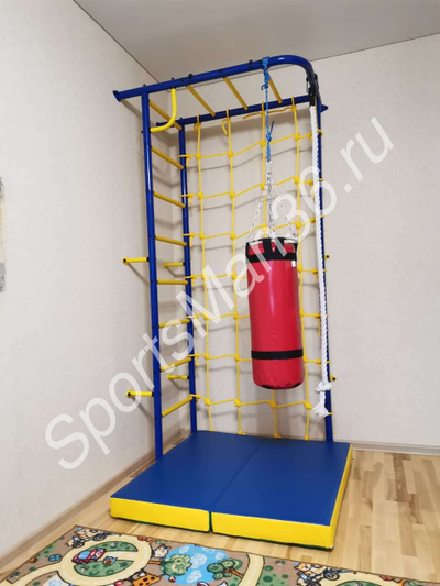 Мешок боксерский Стандарт плюс 15  кг на ДСК-7.С "РУКОХОД-УГЛОВОЙ" (ВЯЗ. СЕТКА)