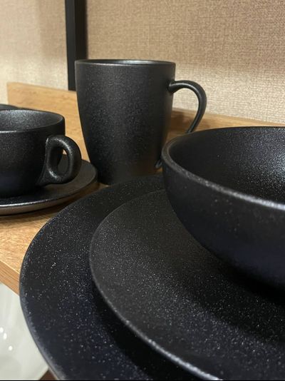 Чашка с блюдцем Икра черная, 0,25 л