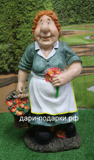 Дачница садовая скульптура 66*32 см  4,7кг  полистоун Россия 4660/012468*