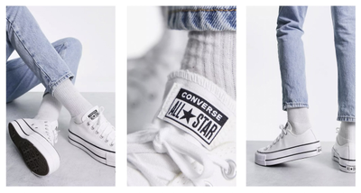 Конверс Лифт белые низкие с чем носить фото