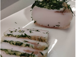 Сало с чесноком в укропе | ферма СытникЪ