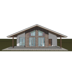 Одноэтажный дом с двумя спальнями 110м² (S103)