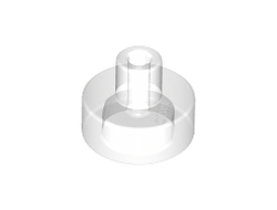 Tile, Round 1 x 1 with Bar and Pin Holder, Trans-Clear (20482 / 6112751 / 6186867 / 6507895)