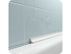 Акриловый плинтус бордюр для ванной BNV ГЛ12 12х12 мм серый прямой