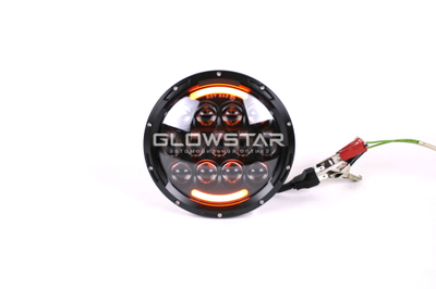 Светодиодная фарa 7 дюймов,110 Ватт, дальний/ближний, 6000K, 9-16 Вольт, на Ниву, УАЗ, Jeep Wrangler (Основной вариант), 1шт