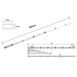 Профиль-слайдер с регулировкой 19 мм (0.88 м)