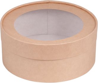 Коробка круглая для зефира, печенья с/о (крафт), Д160*70мм