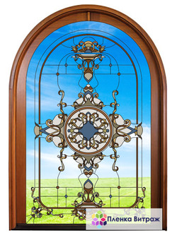 Витражная пленка, витражная пленка самоклеющаяся, пленочный витраж с классическим рисунком