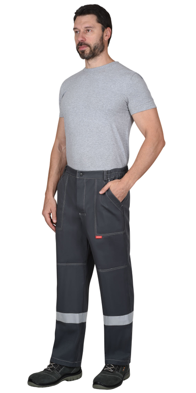 Костюм "СИРИУС-Мегион-РОСС" куртка короткая, брюки из антистат. ткани с МВО