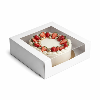 Коробка для торта с/о (белая), 225*225*60мм