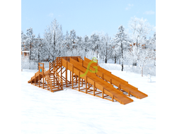 Зимняя горка Snow Fox, 4 ската