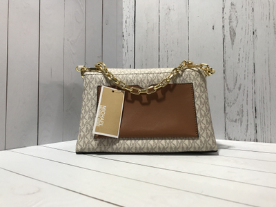 Сумка MICHAEL KORS CECE MEDIUM серая с надписями