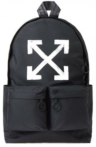 Рюкзак Off-White черный с белым логотипом