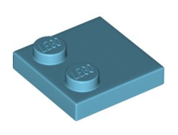 Tile, Modified 2 x 2 with Studs on Edge, Medium Azure (33909 / 6357615)