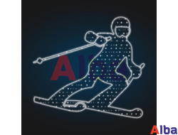 Световое панно лыжник