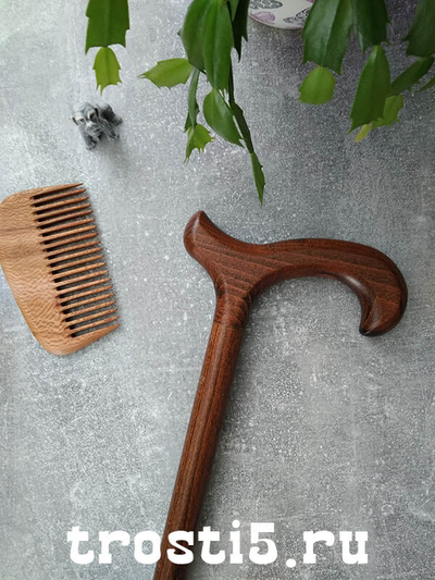 Легкая деревянная трость "Эссен" для ходьбы коричневая