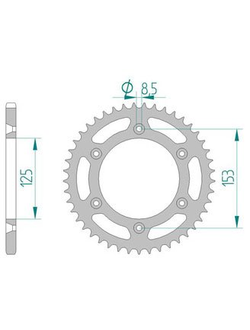 10212-45 Звездочка цепи 520 AFAM 10212-45 (JTR210.45)