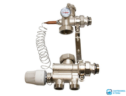 Насосно-смесительный узел с термоголовкой и вынос. датчиком 130мм VIEIR VR202