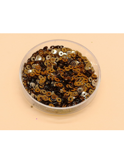 Пайетки 3 мм, цвет коричневый