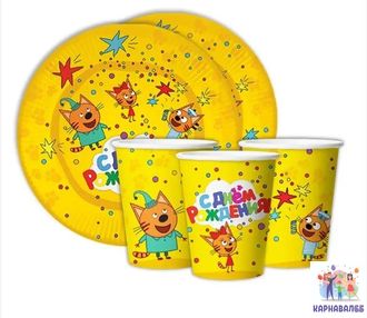Одноразовая посуда Три Кота