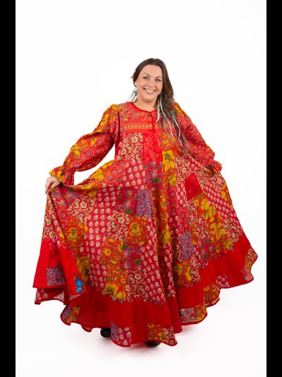 Лоскутное платье в русском стиле "Вечерний Звон"