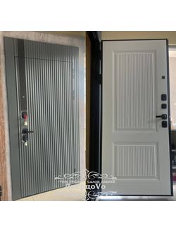 VENMAR (ВЕНМАР). АСКУРО/ 100 мм/ ТРЕХКОНТУРНАЯ/ АСКУРО ВОЛНА с вертикальной вставкой  из металла МУАР ЧЕРНЫЙ/ ЛЕБЕДИНЫЙ ПУХ