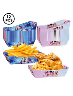 Прямоугольные тарелки К-Рор против демонов 12 шт