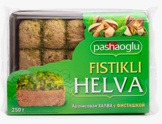 pashaoglu арахисовая халва с фисташкой, 250 гр