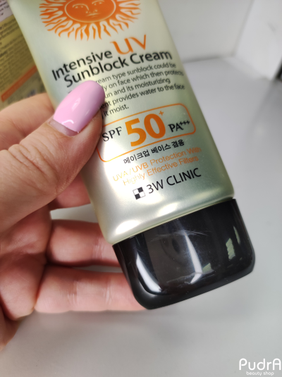 3W CLINIC Солнцезащитный крем Intensive UV Sun Block Cream SPF 50+ PA+++, 70 мл