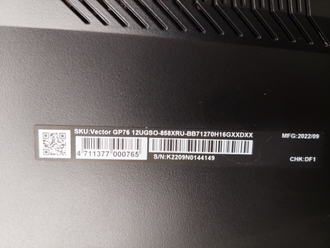 MSI Vector GP76 12UGSO-858XRU ( 17.3 Full HD IPS 144Hz i7-12700H RTX3070Ti (8Gb) 16Gb 1TB SSD )