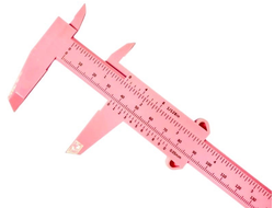 Линейка-штангенциркуль пластиковая (pink)