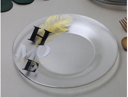 Тарелка 19,5см, золотистое перо