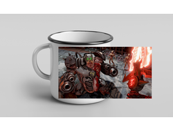 Кружка металлическая эмалированная Doom/ Дум №5