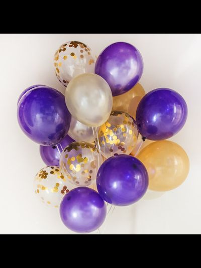 Набор из шаров "Золотая сирень"