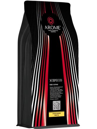 Кофе в зернах средней обжарки 1 кг Арабика 80% Робуста 20% AROME ESPRESSO (Эспрессо) Акция