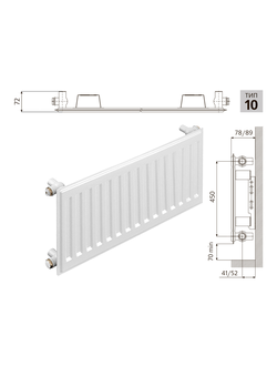 Cтальной панельный радиатор PRADO Classic 10х500х1100
