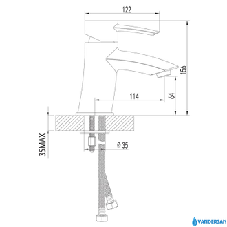 Смеситель для раковины Atlantiss LM3206C