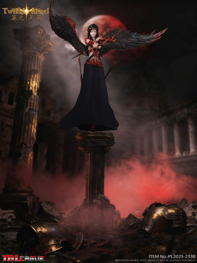 ПРЕДЗАКАЗ - Темная эльфийка-ангел - Коллекционная фигурка 1/6 Twilight Angel (Black) (PL2025-233B) - TBLeague ?ЦЕНА: 25700 РУБ.?