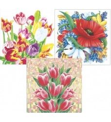 Салфетки 33*33 20л  3-х слойные в ас-те/12/