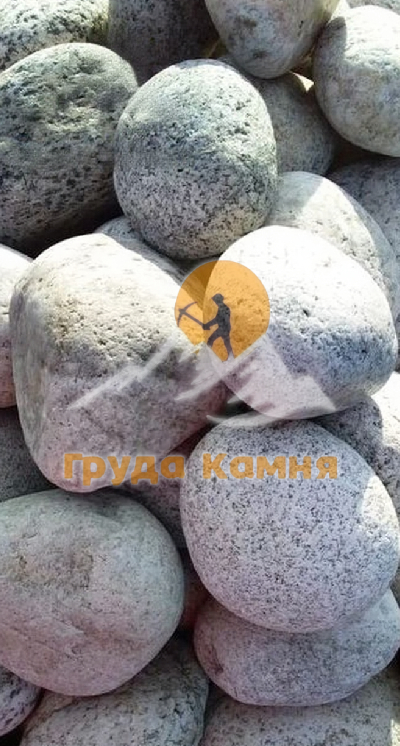 Галька круглая белая речная, фракция 150-200 мм