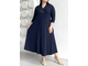 Трикотажное женское платье-лапша Арт. 15045-5786 (Цвет темно-синий) Размеры 50-68