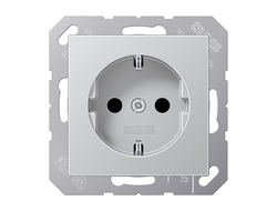 Jung A1520AL Розетка 16А 250V немецкий стандарт, цвет алюминий