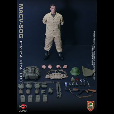 Боец спецназа MACV-SOG 1970 (война во Вьетнаме) - Коллекционная ФИГУРКА 1/6 MACV-SOG Prairie Fire 1970 (UD9034) - UJINDOU