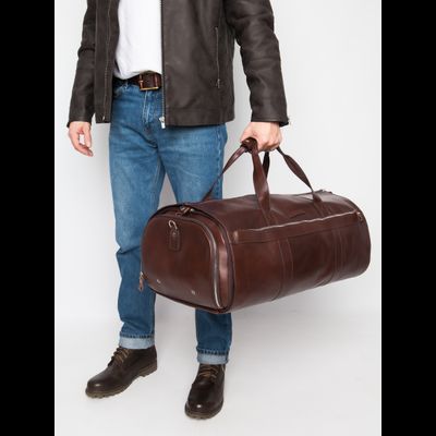 Кожаный портплед / дорожная сумка Milano Premium 
brown (арт. 4035-53)
