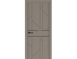 Межкомнатная дверь Экза 5м с черным молдингом