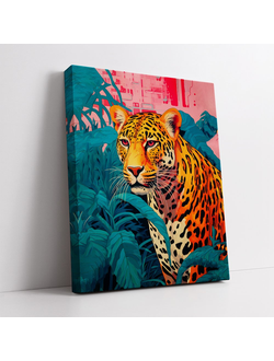 Печатная картина на деревянном подрамнике, Серия Большие кошки Арт. 1-211