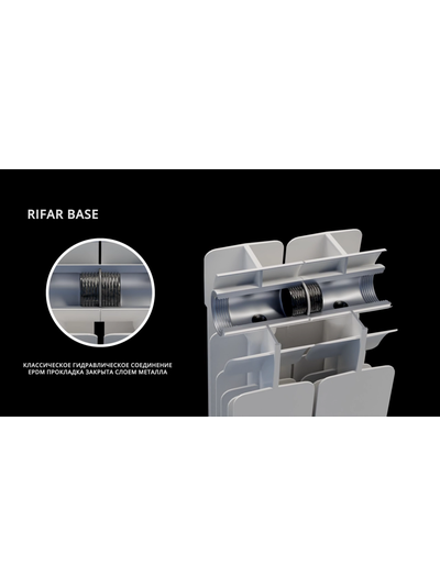Радиатор отопления биметаллический RIFAR Base Рифар B500 10 секций RIF50010
