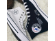 Кеды Converse Chuck Taylor All Star черные высокие с надписями