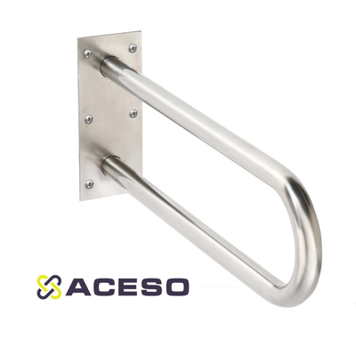 Поручень настенный двойной фиксированный. Не откидной. 800*220 мм стационарный