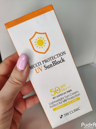 3W CLINIC Солнцезащитный крем Multi Protection UV Sun Block SPF50+++, 70 мл